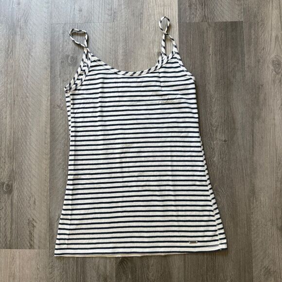 Abercrombie & Fitch Long Tank Navy White Stripe XS Stretchy - Picture 2 of 12